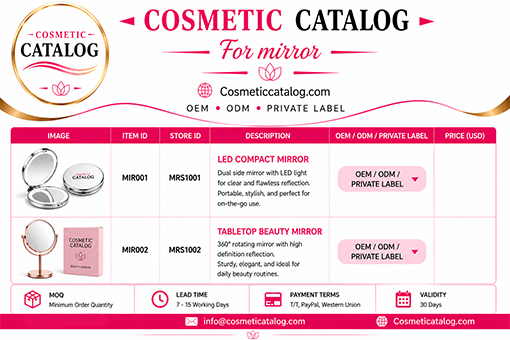 Cosmetic Mirrors Manufacturer | LED Makeup Mirrors OEM ODM Label